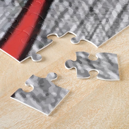 Verrassde kattenbonte thema - Puzzle Legpuzzel (Zijkant)