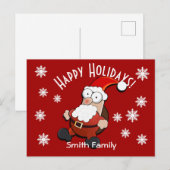 Verrassde kerstman briefkaart (Voorkant / Achterkant)