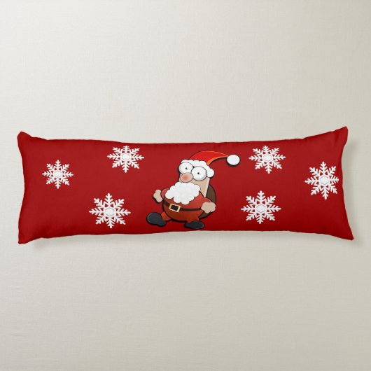 Verrassde kerstman lichaamskussen (Achterkant)