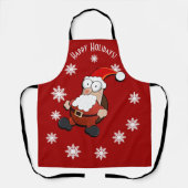 Verrassde kerstman schort (Voorkant)