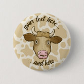 Verrassde Koe Button (Voorkant)
