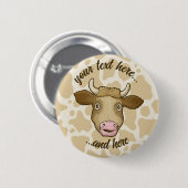 Verrassde Koe Button (Voorkant /achterkant)