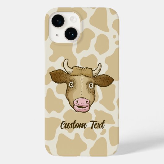 Verrassde Koe Hoesje-Mate iPhone Case (Achterkant)