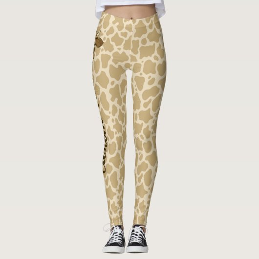 Verrassde Koe Leggings (Voorkant)