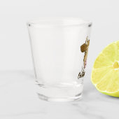 Verrassde Koe Shot Glass Glas (Links)
