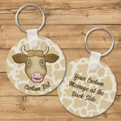 Verrassde Koe Sleutelhanger
