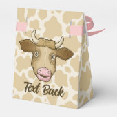 Verrassde Koe voordeur box Bedankdoosjes (Achterkant)