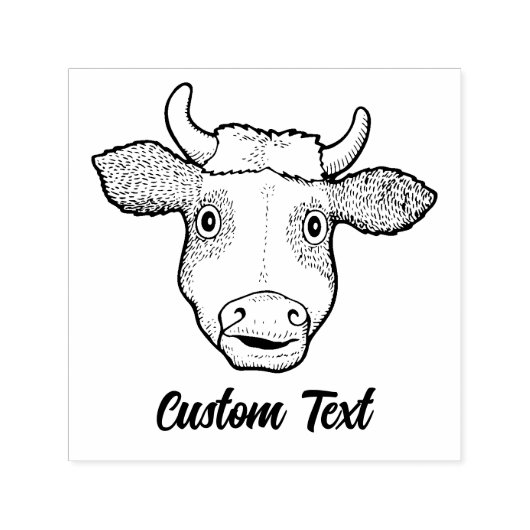 Verrassde Koe Zelfinkend stempel (Design)