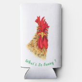 Verrassde, nieuwsgierige Koelbox Fun afspelen Seltzer Blikjeskoeler (Achterkant)