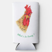 Verrassde, nieuwsgierige Koelbox Fun afspelen Seltzer Blikjeskoeler (Voorkant)