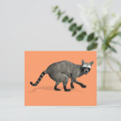 Verrassde Raccoon Briefkaart (Staand voorkant)