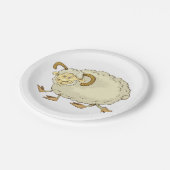 Verrassde Ram Sheep Papieren Bordje (Gekanteld)