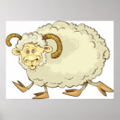 Verrassde Ram Sheep Poster (Voorkant)