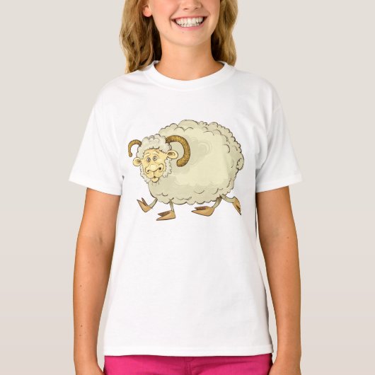 Verrassde Ram Sheep T-shirt (Voorkant)