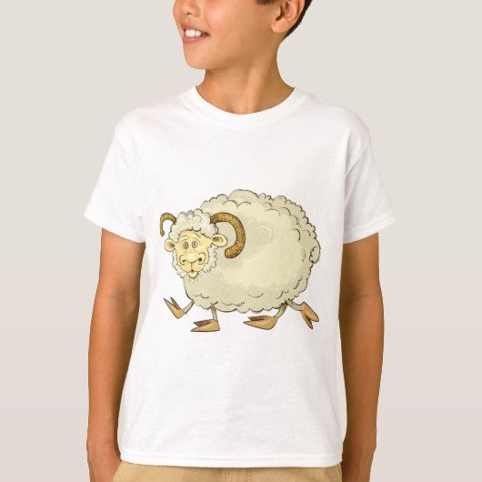 Verrassde Ram Sheep T-shirt (Voorkant)