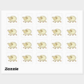 Verrassde Ram Sheep Vierkante Sticker (Vel)
