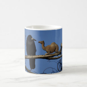 Verrassde rij koffiemok