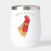 Verrassde Rooster Custom Tekst Grappig (Achterkant)