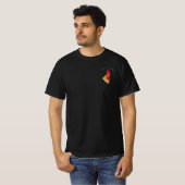 Verrassde Rooster Grappig T-shirt - Aangepaste tek (Voorkant volledig)