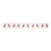 Verrassde Rooster Satin Ribbon Funny Satijnen Lint (Voorkant)