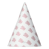 Verrassde roze roze varken feesthoedjes (Links)