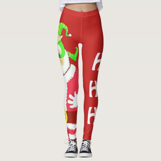 Verrassde Santa leggings (Voorkant)