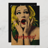 Verrassde schoonheidsfeest van de vrouw kaart (Voorkant / Achterkant)