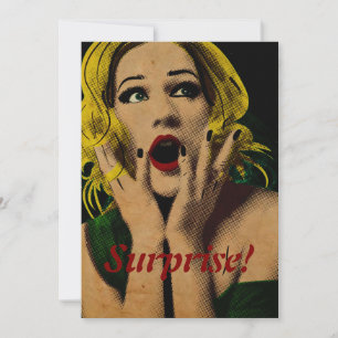 Verrassde schoonheidsfeest van de vrouw kaart