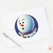 Verrassde Snowman Ronde Sticker (Envelop)