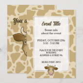 Verrassde uitnodiging tot Koe (Voorkant / Achterkant)