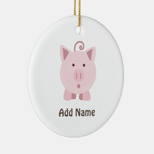 Verrassde varkens keramisch ornament (Rechts)