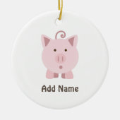 Verrassde varkens keramisch ornament (Voorkant)