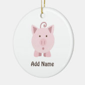 Verrassde varkens keramisch ornament (Links)