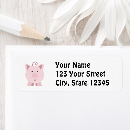 Verrassde varkensstapel etiket (Insitu)