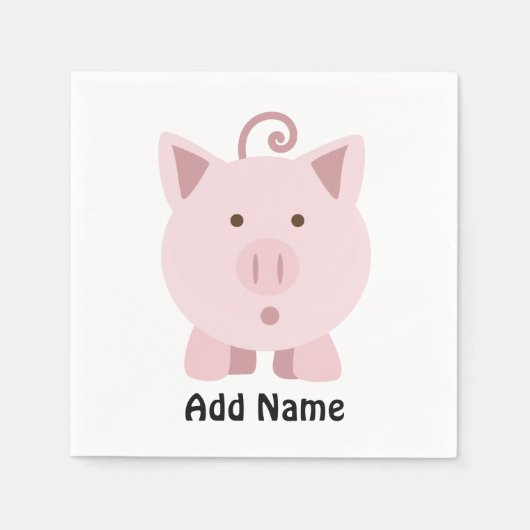 Verrassde varkensstapel servet (Voorkant)