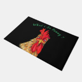 Verrassde, verraderlijke Rooster Doormat Deurmat (Schuin)
