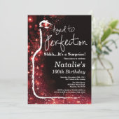 Verrassend 100e verjaardag wijn met perfecte perfe kaart (Staand voorkant)