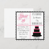 Verrassend 16e verjaardag 16e verjaardag uitnodigi kaart (Voorkant / Achterkant)