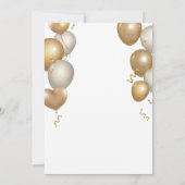 Verrassend 16e verjaardag Witte en gouden ballonne Kaart (Achterkant)