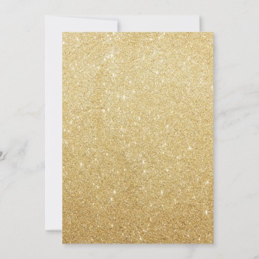 Verrassend 18e verjaardag zwart en gouden glitter kaart (Achterkant)