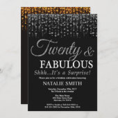 Verrassend 20e verjaardag Twintig en Fabulous Silv Kaart (Voorkant / Achterkant)