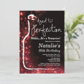 Verrassend 20e verjaardag Wijn met perfecte Red Kaart (Staand voorkant)