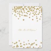 Verrassend 21ste verjaardag Gold Glitter Confetti Kaart (Achterkant)