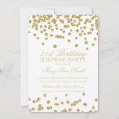 Verrassend 21ste verjaardag Gold Glitter Confetti Kaart (Voorkant)