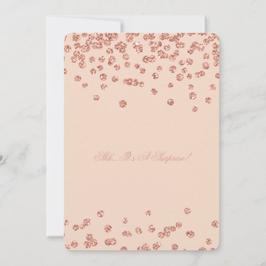 Verrassend 21ste verjaardag Roos Gold Blush Confet Kaart (Achterkant)