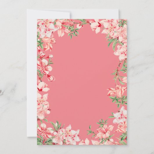 Verrassend 21ste verjaardag Roze Boho botanische f Kaart (Achterkant)