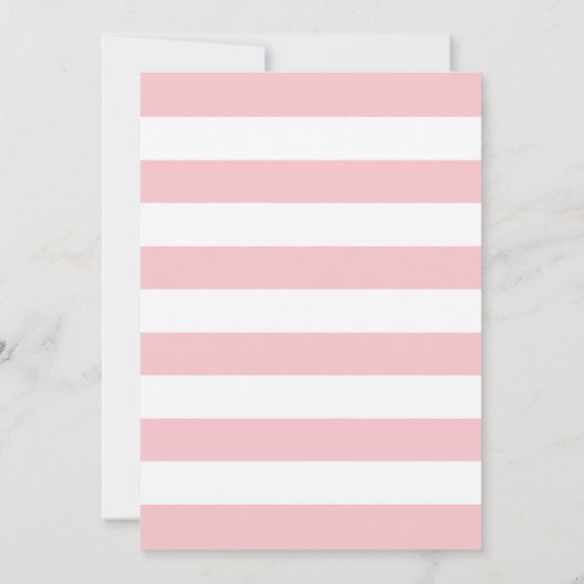 Verrassend 21ste verjaardag Roze en Witte Stripes Kaart (Achterkant)