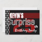 Verrassend 25e verjaardag Modern Red White, W445 Kaart (Voorkant)