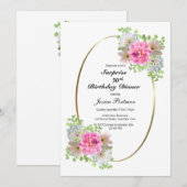 Verrassend 30e roze goudavondeten kaart (Voorkant / Achterkant)