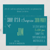 Verrassend 30e verjaardag kaart (Voorkant / Achterkant)